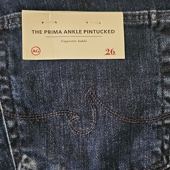 Adriano Goldschmied Prima Ankle Pintucked Indigo Pursuit Jeans Size 26 - Picture 6 of 11